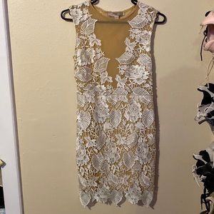 Forever 21 lace dress with skin toned mesh inner lining